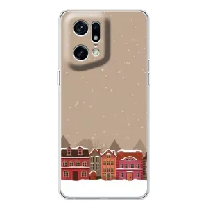 Новорічні, Святкові Чохли для OPPO Find X5 Pro - 2024 год (Зимове місто)