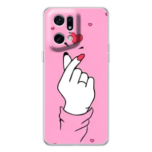 Чохол з принтом для OPPO Find X5 Pro (AlphaPrint - Знак сердечка)