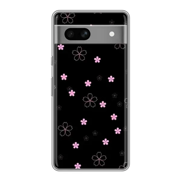 Чохол з принтом «Рожеві квіти на чорному» для OPPO K15s