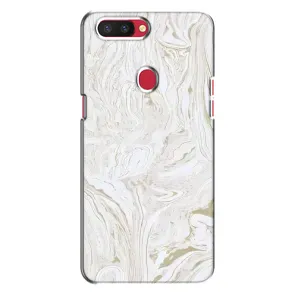 Мраморный чехол на Oppo R11s (VPrint) (Белый мрамор)