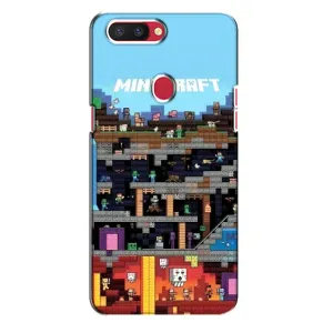 Чехол Майнкрафт на Oppo R11s (AlphaPrint) Minecraft (фон Minecraft)