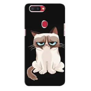 Чехол с принтом для Oppo R11s (AlphaPrint) Модные коты (Грустный кот)