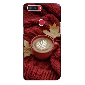 Чехол с уникальным дизайном «Осень с кофе» для Oppo R11s (Кофе на пледе)
