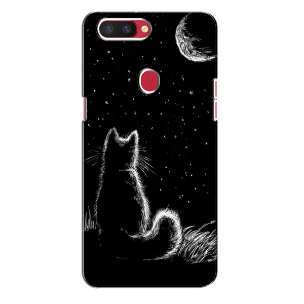 Чехол с принтом «Котик и луна» для OPPO R11s