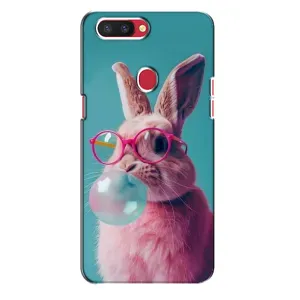 Чохол з принтом стильні тварини для OPPO P11c (Кролик в окулярах)