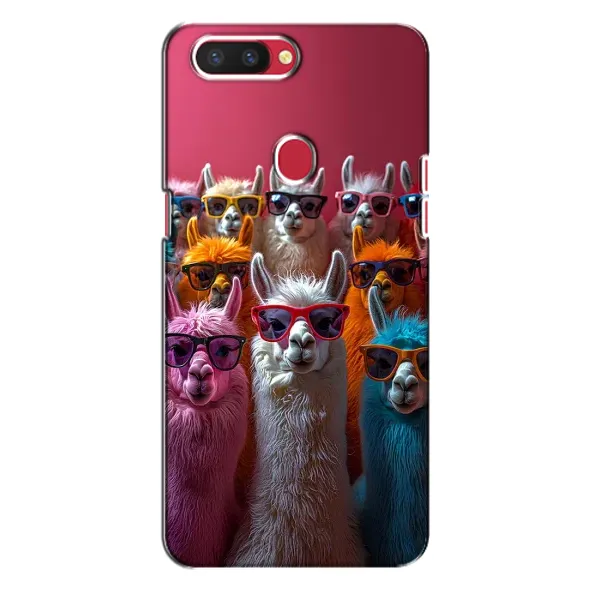 Чехол с принтом «Ламы в очках» для OPPO R11s