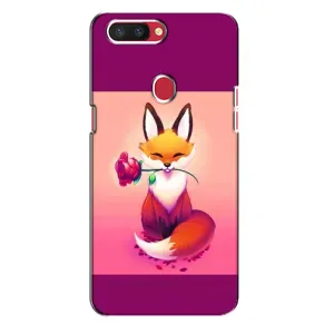 Чехлы с картинкой Лисички для Oppo R11s (VPrint) (Лисичка с розочкой)