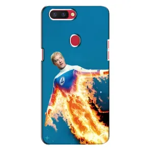 Чохол з принтом Фантастична четвірка для Oppo R11s (Людина-факел у вогні)