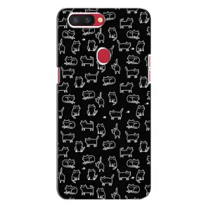 Чехол с принтом для Oppo R11s (AlphaPrint) Модные коты (Меленькие котики)