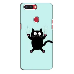 Чехол с принтом для Oppo R11s (AlphaPrint) Модные коты (Падающий кот)