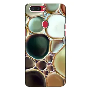 Мраморный чехол на Oppo R11s (VPrint) (Радужный Мрамор)