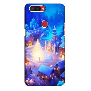 Рождественские Чехлы для Oppo R11s (VPrint) (Рождественский город)
