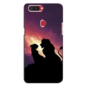 Чохол Король лев на OPPO P11c (Силует Сімба і Налу)
