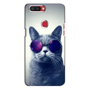 Чехол с принтом для Oppo R11s (AlphaPrint) Модные коты (Стильный кот)