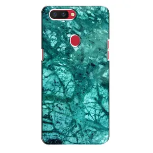 Мраморный чехол на Oppo R11s (VPrint) (Зеленый мрамор)