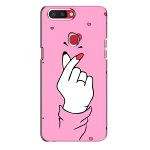 Чохол з принтом для Oppo R11s (AlphaPrint - Знак сердечка)