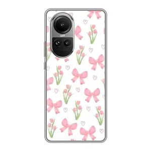 Чохол з бантиками на OPPO Reno 10 Про (Банти і квіти)