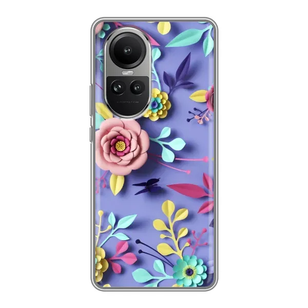 Чехол с принтом «Цветочный дизайн» для OPPO Reno 10 Pro