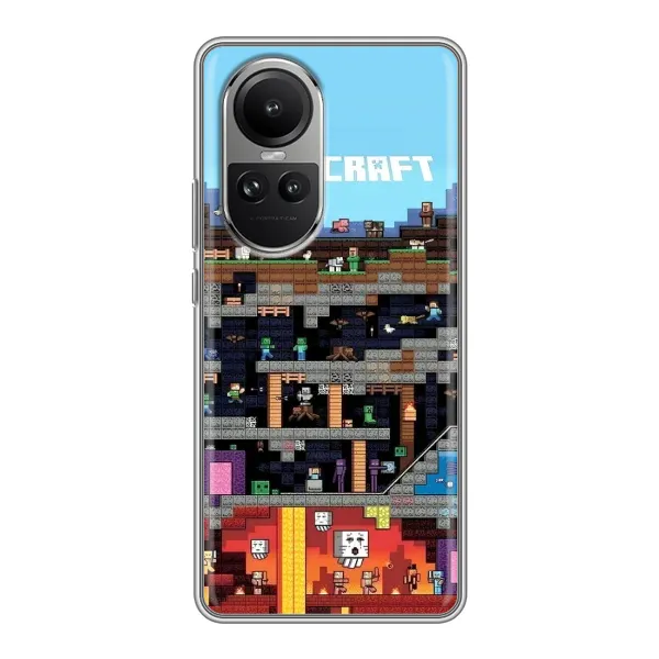 Чехол с принтом «фон Minecraft» для OPPO Reno 10 Pro Чехол с принтом «фон Minecraft» для OPPO Reno 10 Pro