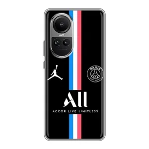 Чехлы PSG для Oppo Reno 10 Pro (AlphaPrint) (футболка ПСЖ)