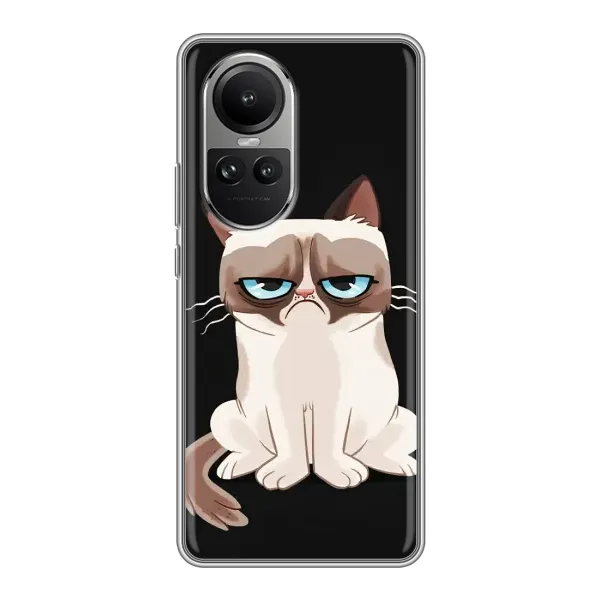 Чохол з принтом «Сумний кіт» для OPPO Reno 10 Pro