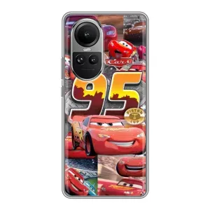 Силиконовый чехол Маквин для Oppo Reno 10 Pro (Коллаж Молния Маквин)