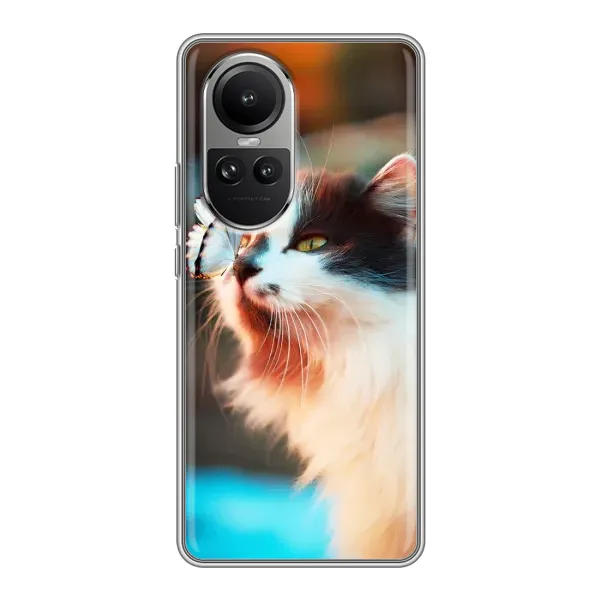 Чехол с принтом «Котик с бабочкой» для OPPO Reno 10 Pro Чехол с принтом «Котик с бабочкой» для OPPO Reno 10 Pro