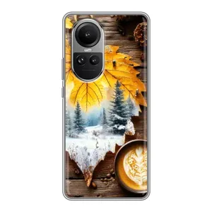 Чехол с уникальным дизайном «Осень с кофе» для Oppo Reno 10 Pro (Осенне-зимний кофе)