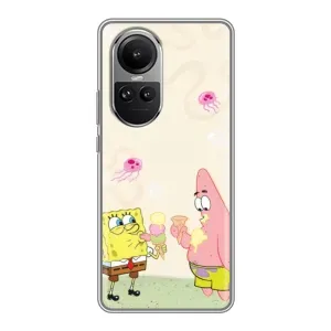 Чохол Губка Боб для OPPO Reno 10 Про (Патрік і Боб)