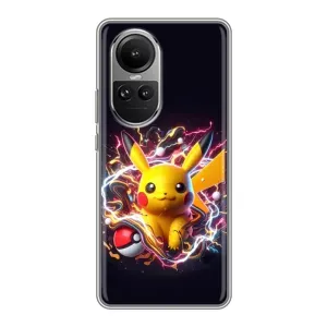 Чохол з Пікачу на Oppo Reno 10 Pro (Пікачу з м'ячем)