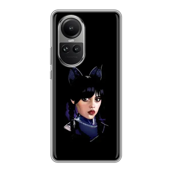 Чехол с принтом «серьезная Уэнздей» для OPPO Reno 10 Pro
