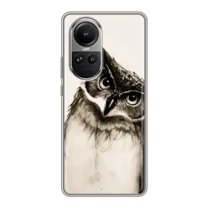 Чехол с птицами на Oppo Reno 10 Pro (VPrint) (Сова)