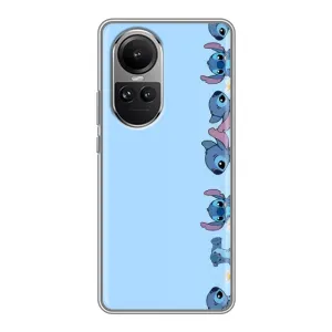 Чехол с принтом Стич на OPPO Reno 10 Pro (Стич фон)