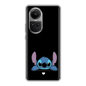 Чехол с принтом Стич на OPPO Reno 10 Pro (Стич на черном)