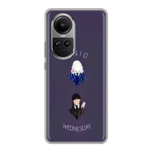 Чехлы Венсдей на Oppo Reno 10 Pro Уэнсдей (AlphaPrint) (Уэнздей и подруга)