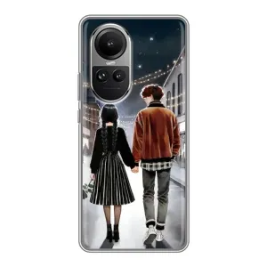 Чехол с дизайном Венздей 2 на Oppo Reno 10 Pro (Уэнздей и Тайлер)