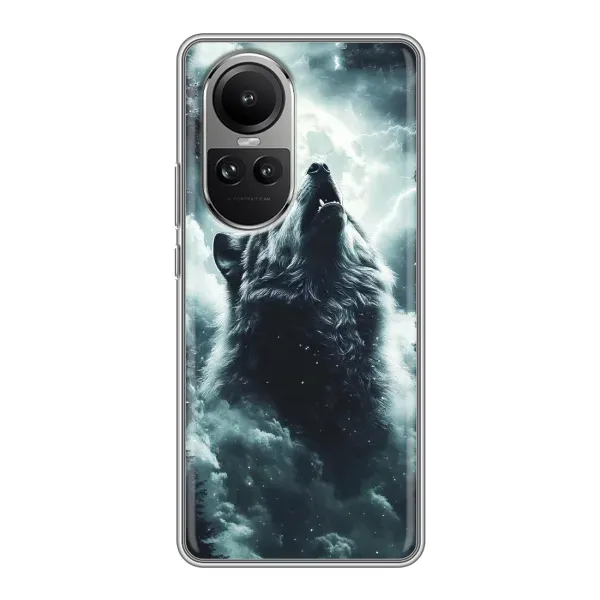 Чехол с принтом «Волк в облаках» для OPPO Reno 10 Pro Чехол с принтом «Волк в облаках» для OPPO Reno 10 Pro