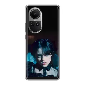 Чехлы Венсдей на Oppo Reno 10 Pro Уэнсдей (AlphaPrint) (взгляд Уэнздей)