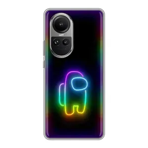 Чехол Амонг Ас для Oppo Reno 10 Pro (AlphaPrint) (Яркий скин)