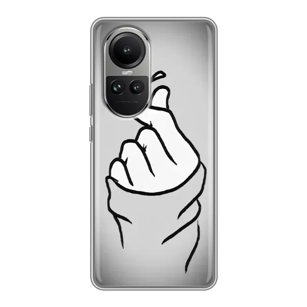 Чехол с принтом «Значок Love» для OPPO Reno 10 Pro