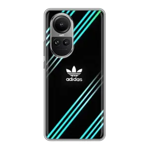 Чехлы Адидас для Oppo Reno 10 (AlphaPrint) (Адидас с полосами)