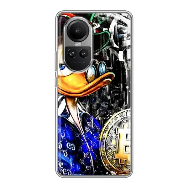 Чехол с принтом «Биткойн Скрудж» для OPPO Reno 10