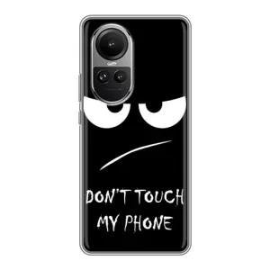 Чехол для Оппо Рено 10 - (AlphaPrint) с печатью (ТОП продаж) (Dont Touch)