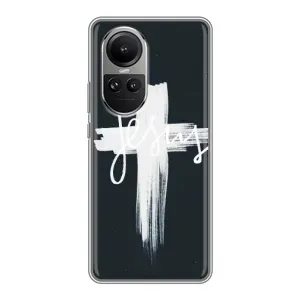 Чехол для Oppo Reno 10 (AlphaPrint) - (Христианские) (Иисус)