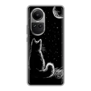 Чехол с принтом для Oppo Reno 10 (AlphaPrint) Модные коты