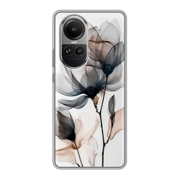 Чехол с принтом «Цветы на белом» для OPPO Reno 10