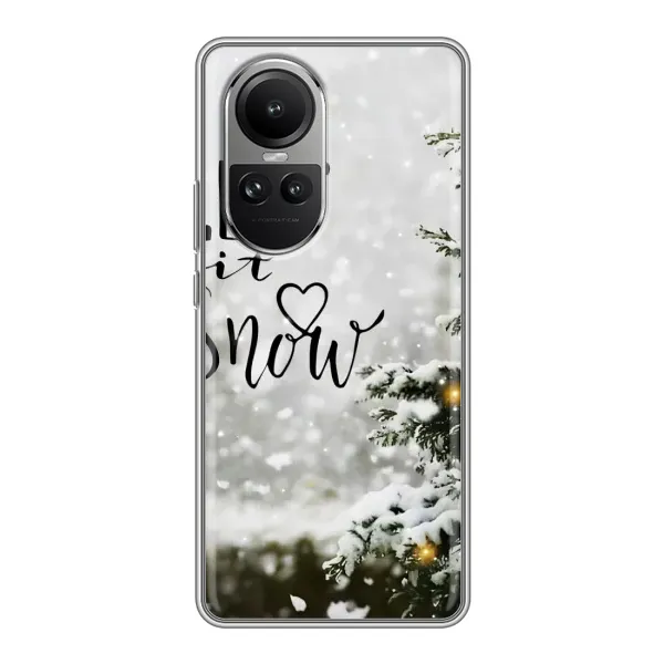 Чехол с принтом «Let it snow» для OPPO Reno 10