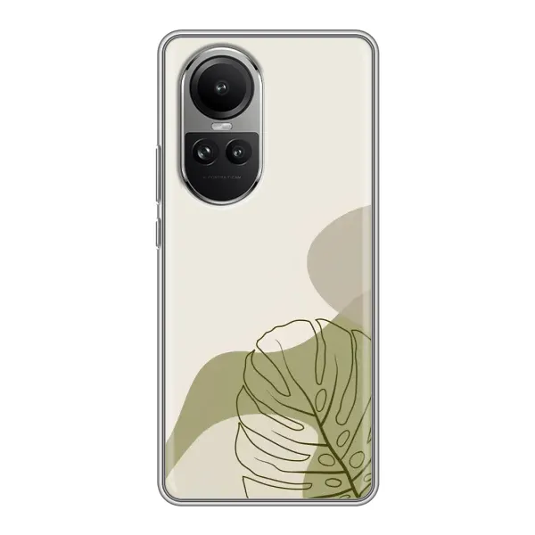 Чехол с принтом «Зеленая монстера дизайн» для OPPO Reno 10 Чехол с принтом «Зеленая монстера дизайн» для OPPO Reno 10