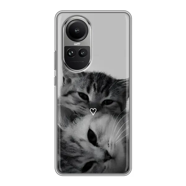 Чохол з принтом «Пара котів» для OPPO Reno 10