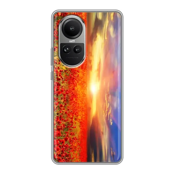 Чехол с принтом «Поле тюльпанов» для OPPO Reno 10